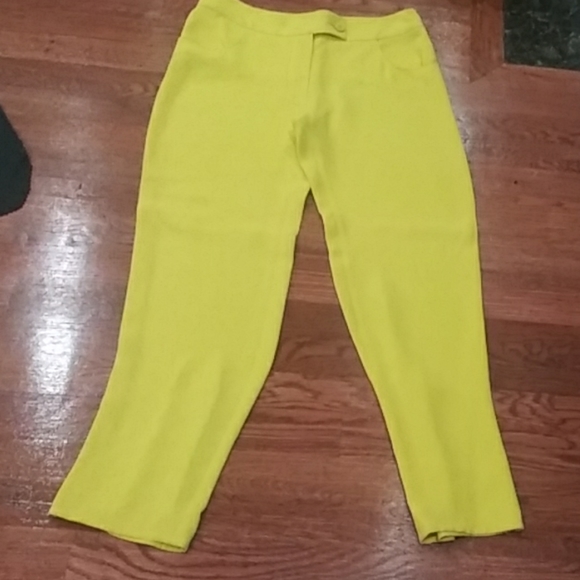 Emanuel Ungaro yellow crop pants - Picture 1 of 5